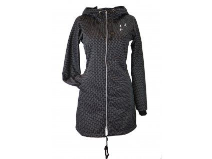 Black Mountain Softshellový kabát černý s mini puntíky – hlavní pohled