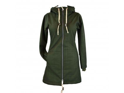 Black Mountain Softshellový kabát - khaki - zateplený – hlavní pohled