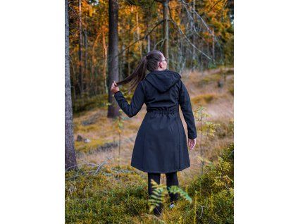 Black Mountain Softshellový kabát - áčkový - černý – hlavní pohled