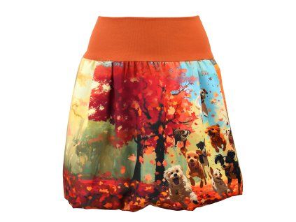 Black Mountain Balonová sukně - pejsci v listí – hlavní pohled