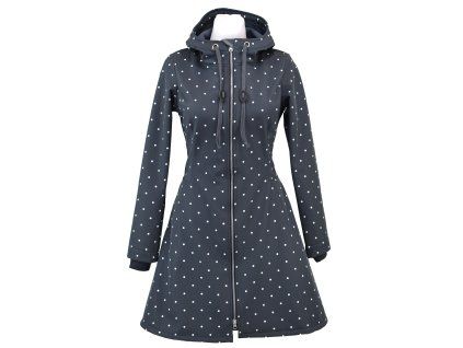 Black Mountain Softshellový kabát - půlkolový - šedý s puntíky – hlavní pohled