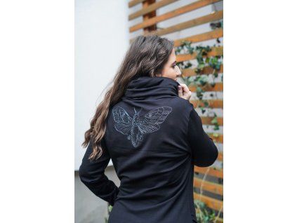 Black Mountain Mikinové šaty s límcem - křídla noci – hlavní pohled