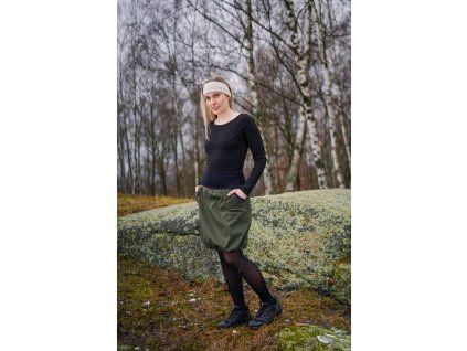 Black Mountain Softshellová áčková sukně - khaki – hlavní pohled