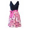 Black Mountain Půlkolové šaty s křížením - plameňáci – hlavní pohled